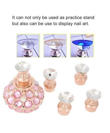 5pcs Magnetic Nail Tips Holder Set | Regal Nail Art Display Stand with Crystal Base | DIY Manicure Exercise Accessories - Buy Online on GoSupps.com