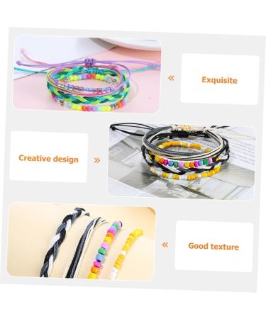 VALICLUD 9 Pcs Wax Thread Bead Bracelet Beads Women's Anklet Delicate 22x1CMx3pcs Assorted Colorx3pcs - Buy Online on GoSupps.com