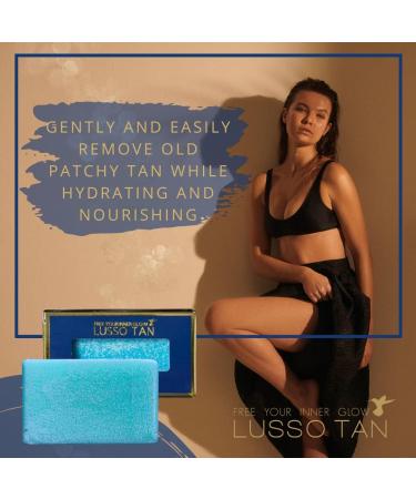 Organic Self-Tan Remover Shower Bar Winter Nights Tan-Be-Gone Bar by Lusso Tan. Naturally Fragranced. Vegan and Cruelty-Free. Fast-Action False Tan Eraser Removes Fake Tan In Minutes! - Buy Online on GoSupps.com