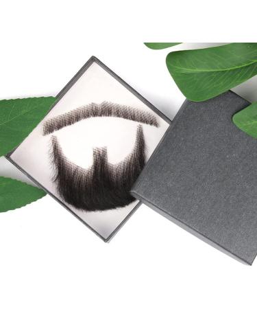 Human Hair Fake Face Beard and Mustache Invisible False Beards for Adults Men for Film Makeup and Special Effects Cosplay Party Prop Black - Buy Online on GoSupps.com