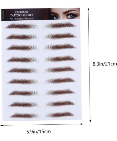 FOMIYES 12 Pcs Eyebrow Stickers Black Stickers 6d Hair- Eyebrows Stickers Water Transfer Eyebrow Sticker 4d - Buy Online on GoSupps.com