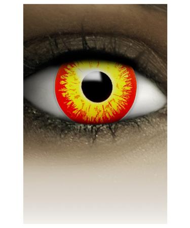 FXCONTACTS Colored Contact Lenses Halloween yellow red HORROR CLOWN 2 pieces (1 pair) Without prescription - Buy Online on GoSupps.com