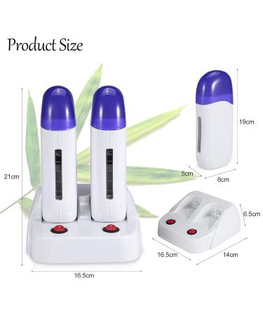 Double Wax Warmer for Men & Women | Dual Station Electric Wax Heater for Armpits Legs & Body - Ideal for Depilation - Buy Online on GoSupps.com
