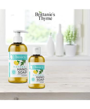 Brittanie's Thyme Basics Natural Olive Oil Hand Soap Lemon Sage - 12 fl oz (Pack of 3) - Cruelty-Free, Vegan, Paraben-Free, Sulfate-Free - Buy Online on GoSupps.com