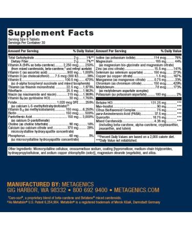 Metagenics Multigenics Intensive Care Without Iron - 30 Servings, 180 Count - Advanced Nutritional Support for Optimal Health - Buy Online on GoSupps.com