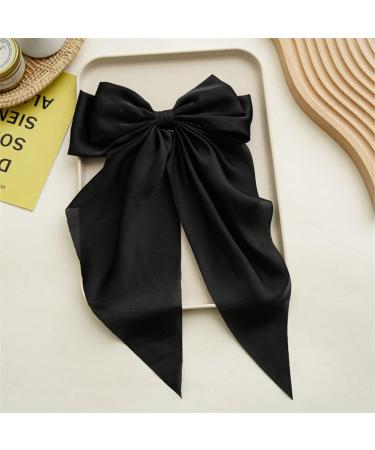 XPEX Set of 3 Large French Knot Hair Clips with Long Silky Satin Ribbon Girl Hair Bow Solid Colour Large Bow Hair Pins Bows - Buy Online on GoSupps.com