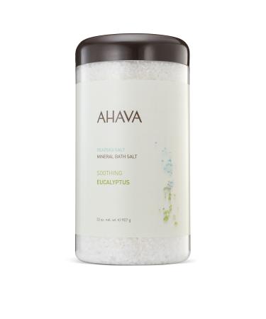 AHAVA Dead Sea Mineral Bath Salt - Bath Soak for Nourishing Essential Body Care, 32 oz. Eucalyptus