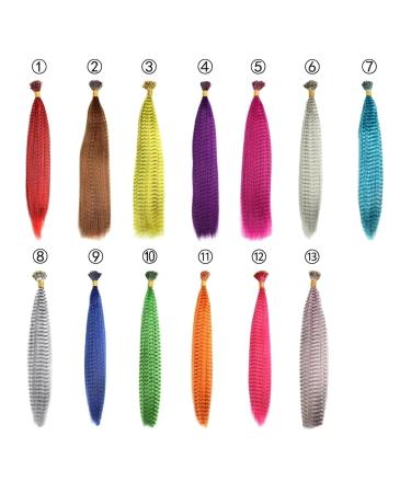 Rainbow Spring Hair Colored Strands - 16 Synthetic Feather Extensions for Vibrant Hair Makeovers - Buy Online on GoSupps.com