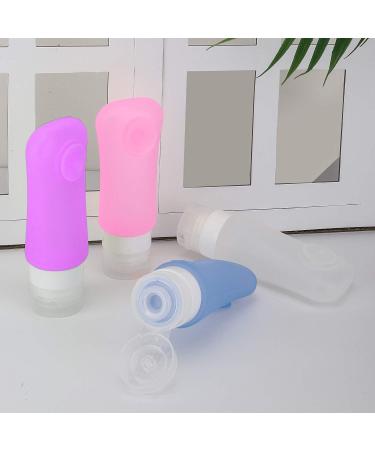 Moko Travel Bottles Set - 4 Silicone Leak-Proof 3.1 oz Refillable Travel Bottles for Shampoo & Toiletries - BPA Free - Buy Online on GoSupps.com