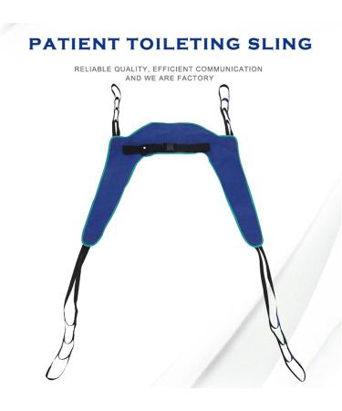 Patient Lifter Heavy Duty Transfer Belt Hoist Toileting Sling Divided Leg Reusable Shower Sling Universal Handicap Lift Commode Sling with Four Point Support Tranfer Sling Blue S - Buy Online on GoSupps.com