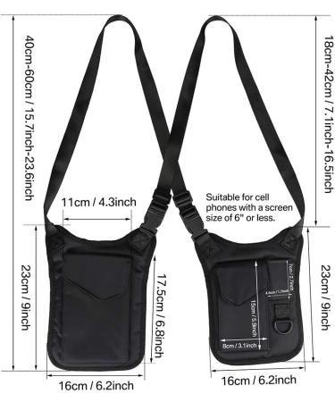 Neween Anti-Theft Underarm Shoulder Bag | Concealed Holster Storage with Pack Pocket | Multi-Purpose Men/Women Safety Tactical Bag for Travel & Outdoor - Buy Online on GoSupps.com