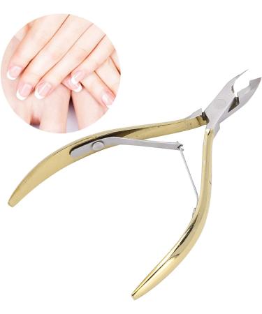 Nail Cuticle Nippers with Stainless Steel Blade Dead Skin Scissors Pliers for Pedicure Manicure Easy to Use Compact & Portable Size (Gold) - Buy Online on GoSupps.com