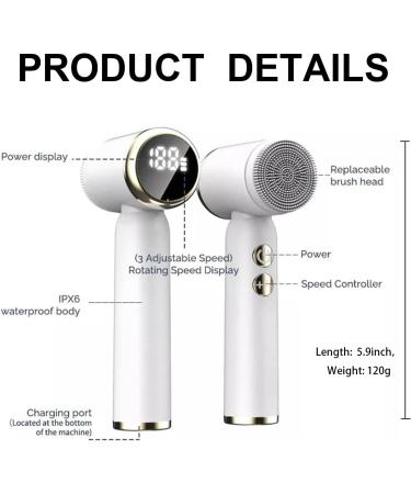 Buy KissDate 6 in 1 Electric Facial Cleansing Brush - Waterproof Exfoliator with 6 Brush Heads | Perfect Gift for Teens & Adults - Shop Internationally - Buy Online on GoSupps.com