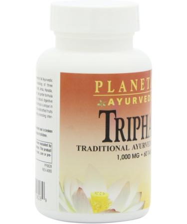 Planetary Ayurvedics Triphala 1000mg Tablets - GI Tract Support & Cleanse Supplement for Digestive Wellness - Detox & Balance with Herbal Ingredients - 60 Tablets - Buy Online on GoSupps.com