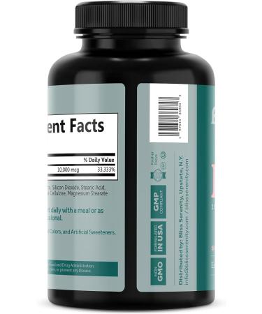 Bliss Serenity Biotin 10000mcg - Max Strength Hair, Skin, and Nails Supplement - 360 Mini Tablets for Women & Men - Energy & Growth Vitamins - Kosher Non-GMO - Buy Online on GoSupps.com