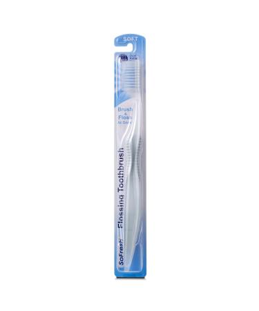 Sofresh Flossing Toothbrush Bundle - 6 Adult Soft Varieties with Xylitol Dental Floss - Buy Online on GoSupps.com