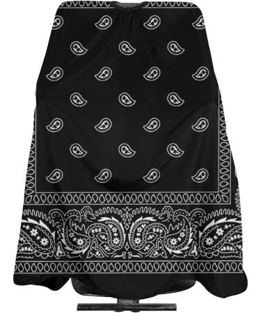 VERTEX&KAIBIN Black Paisley Barber Cape for Men - Professional Cool Design | Premium Barber Supply - Buy Online on GoSupps.com