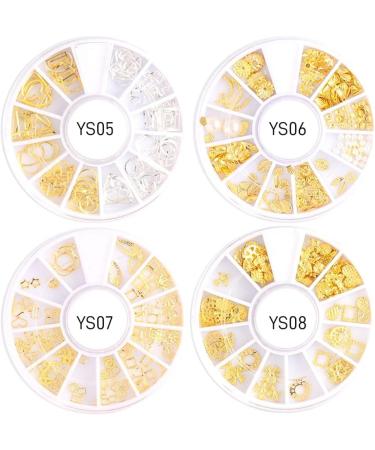 In Wheel Jewelry DIY Decoation Rivet Hollow Seaside Shell Nails Art Studs Gold Silver 3D Metal Decor(YS02) - Buy Online on GoSupps.com