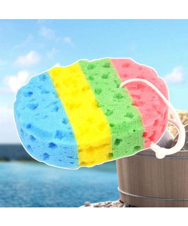 Buy Frcolor 2pcs Bath Sponge Set Colorful Oval Seaweed Scrubber | International Shipping Available - Buy Online on GoSupps.com