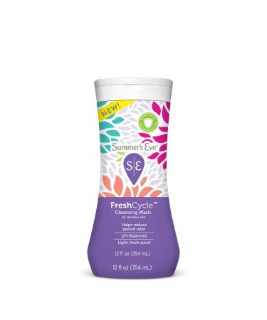 Summer's Eve FreshCycle Cleansing Wash Reduces Period Odor 12 Fl Oz Wash 12 Fl Oz (Pack of 1)