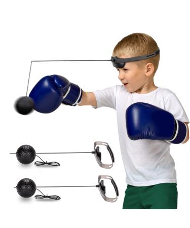 Hikeen Boxing Reflex Ball, Adjustable MMA Boxing Equipment for Adults and Kids, Punching Speed and Hand Eye Coordination Training 2 Difficulty Levels