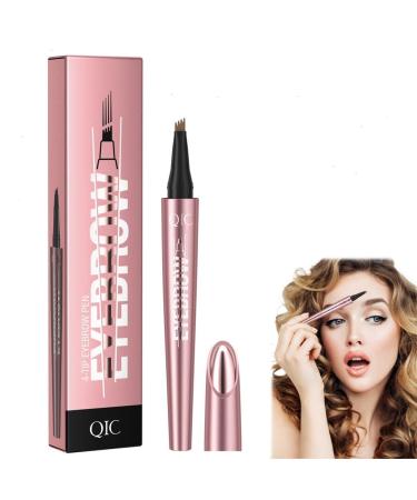 New Eyebrow Pen 3d Eyebrow Pen Waterproof Eyebrow Pen Micro Eyebrow Pen 4-Point Precision Eyebrow Pen Delicate Pen Tip As Fine As Hair Accurately Outlined With Smooth Lines Light Coffee Color