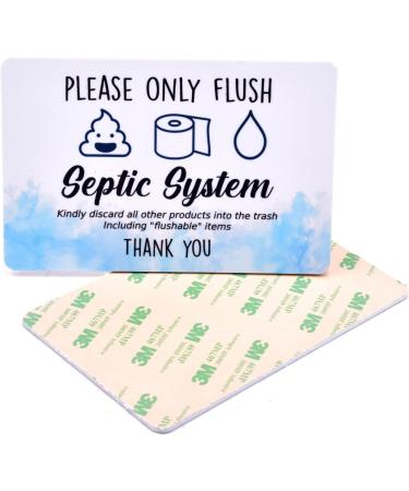 Septic Tank Sign for Toilet | Fun Novelty Adhesive Bathroom Sign | Septic System Signs for International Shipping - Buy Online on GoSupps.com