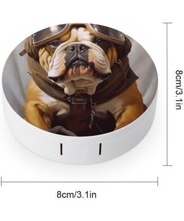 French Bulldog Contact Lens Travel Kit - Portable & Cute Contact Lens Box with Mirror for Outdoor Use - Buy Online on GoSupps.com