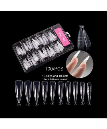Desdemona Stiletto Dual Forms Set - 100 Pcs Poly Extension Gel Nail Molds - Buy Online on GoSupps.com