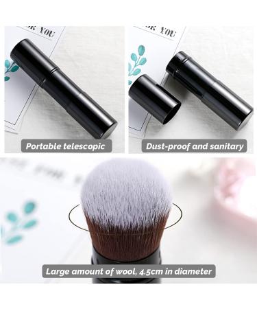 Tofbs Premium Kabuki Makeup Brushes Set - 2 Soft Cosmetic Brushes with Caps for Flawless Application - Portable Dome Shape Blush & Powder Brushes - Buy Online on GoSupps.com