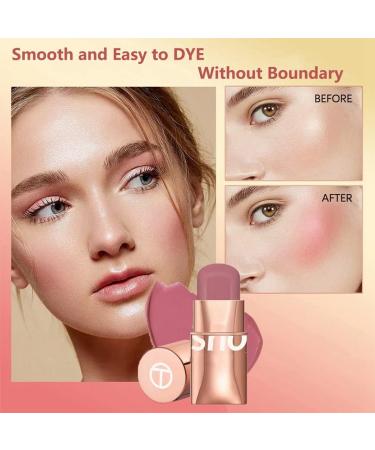 Waterproof Cream Blush Stick 3-in-1 Multi-Use Blusher Contour - Long-Lasting & Moisturizing (06 Pink Doting) - Buy Online on GoSupps.com