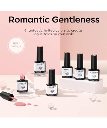Modelones Gel Nail Polish 6 Colors Nude Pink Summer Glitter Neutral Gel Polish Peaches All Seasons Skin Tones Soak Off Manicure Nail Art Design Salon Starter Kit Home Holiday Gifts for Women Girl Light Pink - Buy Online on GoSupps.com