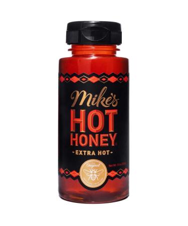 Mikes Hot Honey - Extra Hot, 10 oz Easy Pour Bottle (1 Pack), Hot Honey with an Extra Kick, Sweetness & Heat, 100% Pure Honey, Shelf-Stable, Gluten-Free & Paleo-Friendly, More than Sauce - it's Hot Honey