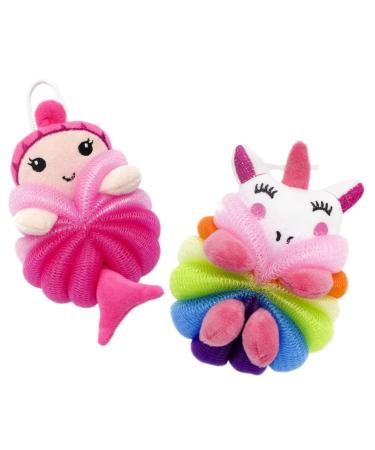 Healeved 2pcs Children's Bath Ball Bath Exfoliating Body Cleaning Scrubbers Exfoliating Foaming Scrubber Bath Cleaning Tool Bathing Exfoliating Ball Shower Skin Scrubber Bath Cleaning Ball