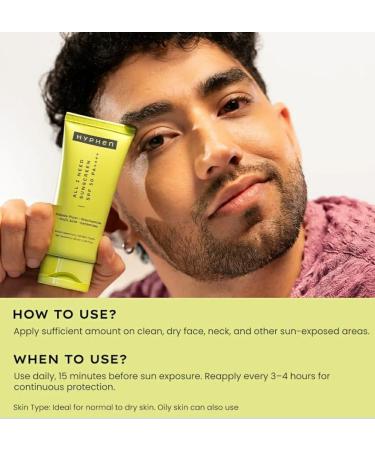 Hyphen All I Need Sunscreen SPF 50 PA++++ Kakadu Plum Niacinamide Kojic Acid Ceramides Broad Spectrum All Skin Types 30ml - Buy Online on GoSupps.com