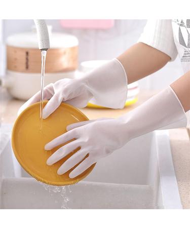 BUSOTH Waterproof Rubber Latex Dishwashing Gloves Kitchen Durable Cleaning Household Dishwashing Tools Dishwashing Gloves Large 5 - Buy Online on GoSupps.com