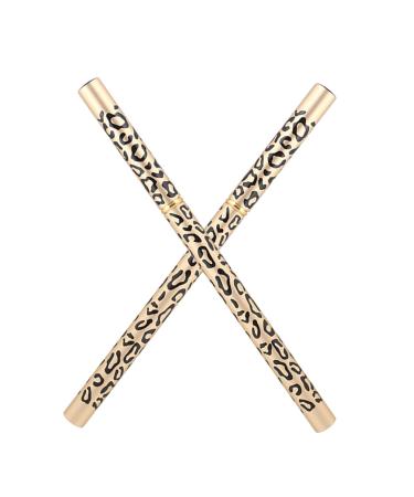 Crayon Sourcils Double Embout 2 Pi ces Pinceau Int gr Couleur Naturelle Marron 3 Motif L opard Maquillage Sourcils Imperm able Accessoire Maquillage Professionnel Usage