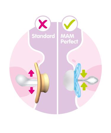 MAM Perfect Start Pacifier for Newborns Silicone 0-2 Months Pink with Pacifier Box | International Shipping Available - Buy Online on GoSupps.com