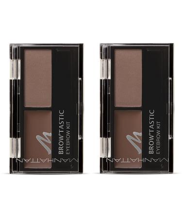 Manhattan Brow'tstic Eyebrow Kit - Eyebrow Wax & eyebrow powder in the Eyebrow set for fixing & coloring - Color Blondy Brow 001 - 2 x 3G