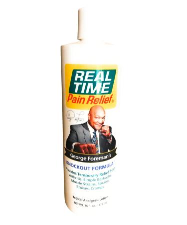 RTPR Real Time Pain Relief George Foreman's Knockout Formula 16oz Flip Top Bottle