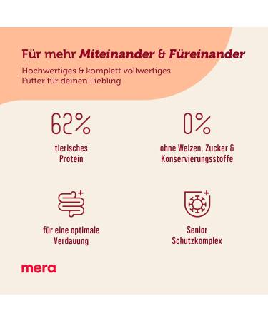 mera Care Senior Food for Senior Dogs with 83% Animal Protein Wheat Free 1 kg - Buy Online on GoSupps.com