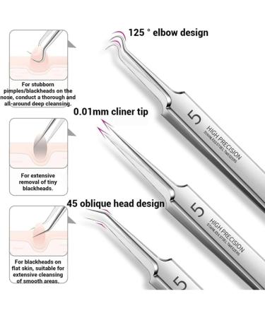 Usiveinborn Blackhead Remover Usiveinborn Tweezers Usiveinborn Blackhead Extractor Usiveinborn Professional Stainless Steel Facial Blackhead Remover Tweezers for Blemish Whitehead Popping (3pcs) - Buy Online on GoSupps.com