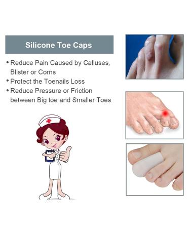 10 Pairs Toe Separator & Spreader - Adjustable Silicone Caps for Ingrown Toenails Callus Relief & Hallux Valgus Protection - Buy Online on GoSupps.com