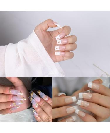 MAGIC ARMOR Square Gel Nail Tips 120pcs - Half Matte Clear False Nails for DIY Nail Art - 12 Sizes - Buy Online on GoSupps.com