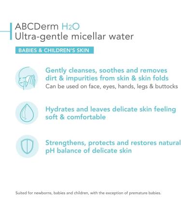 Bioderma ABCDerm H2O Micellar Water 100ml - Buy Online on GoSupps.com