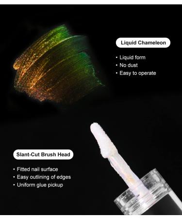 Dijit Liquid Chrome Nail Powder: Mermaid Iridescent Pearl Glitter- Magic Mirror Effect Pigment for DIY Manicure - TC01 - Buy Online on GoSupps.com