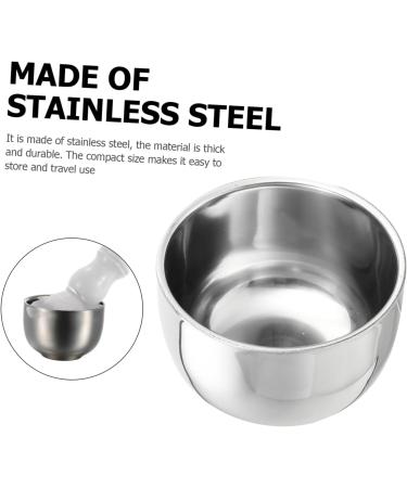 Beavorty Stainless Steel Shaving Soap Bowl Set - 4 Pcs Metal Razor Cup for Smooth Shaving | Perfect Men's Gift - Buy Online on GoSupps.com