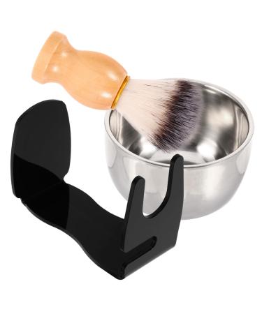Minkissy 1 set of razor-soap cream bowl hair razor brushes Razor brush set for men's shaving brush set Razor brush with holder beard brush steel care needs shave man