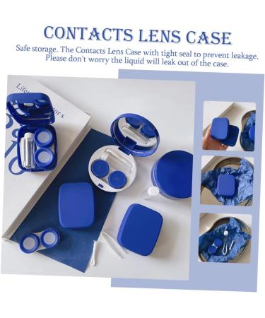 Buy Healeved Contact Lens Solution Bottle - 10pcs Color Makeup Container - Plastic Organizer Box for Travel - Blue Cosmetic Holder with Tweezers - Buy Online on GoSupps.com