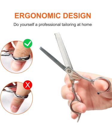 Mesybveo 2-Piece Hair Scissors Set | Stainless Steel Styling & Thinning Shears for Home & Salon Use - Buy Online on GoSupps.com
